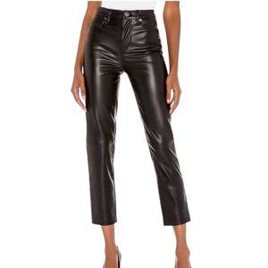 BLANKNYC The Baxter Ribcage Straight Leg Vegan Leather Pants Black Size 26